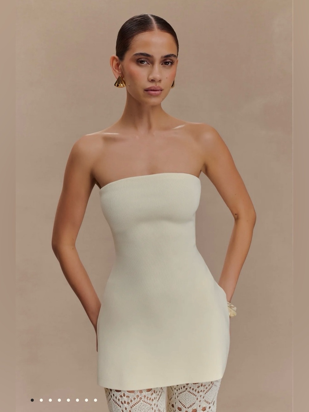 Annette Bandage Knit Strapless Top